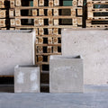 Cubrosa | Set Of 4 - Truffle – Concrete Square Planters Set – Cube Plant Pots Nest-0