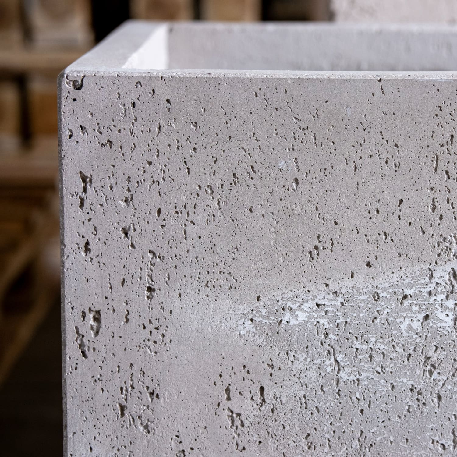 Cubrosa | Set Of 4 - Truffle – Concrete Square Planters Set – Cube Plant Pots Nest-2